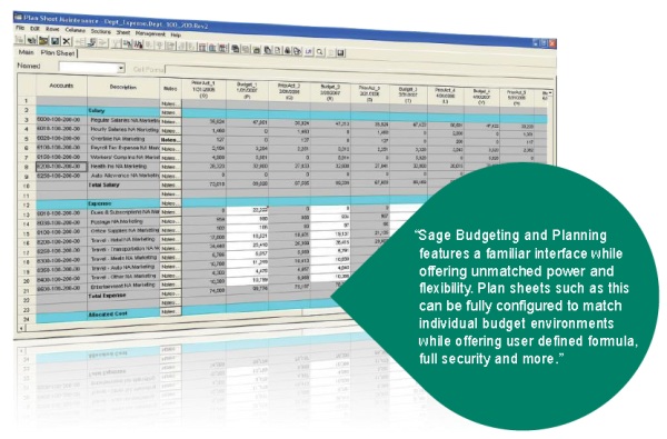 Sage 100 Cloud ERP's Budgeting and Planning Module