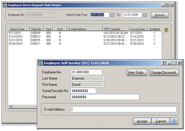 Direct Deposit Module for Sage 100 Cloud Resource & Project Management