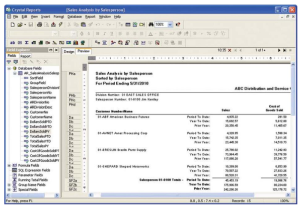Sage 100 ERP Crystal Reports