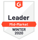 G2 User Review - Mid-Market Leader - Winter 2020