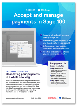EBizCharge Sage 100 Fact Sheet cover