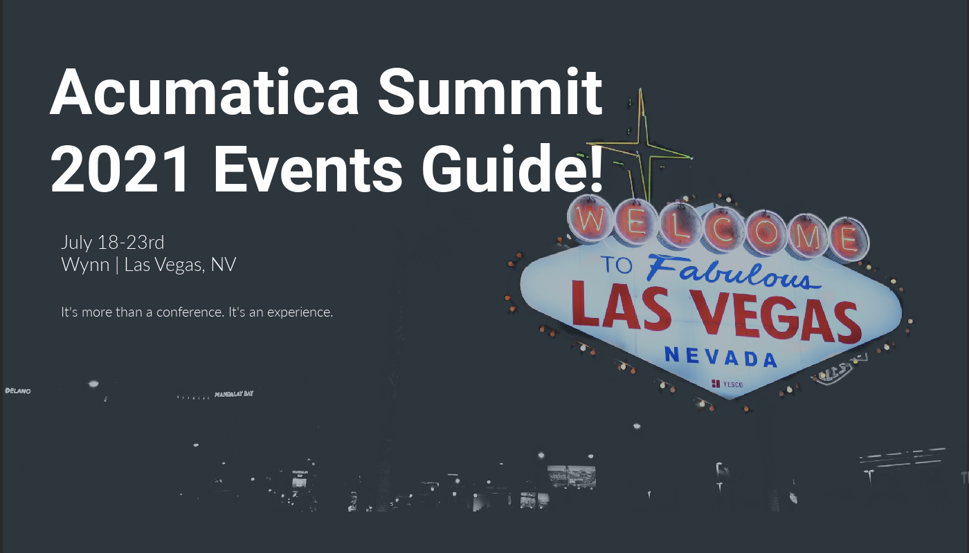 Acumatica Summit 2021 Events Guide Featured Image