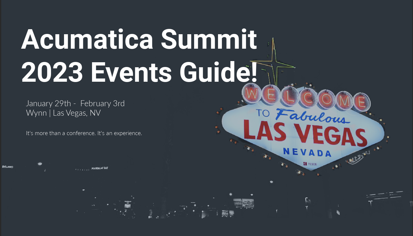 Acumatica Summit 2023 Events Guide Featured Image