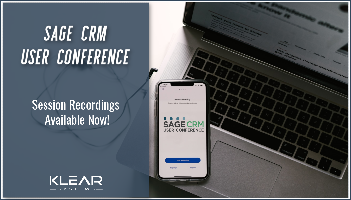 Sage CRM 2020 User Conference Session Recordings Now Available Featured Image