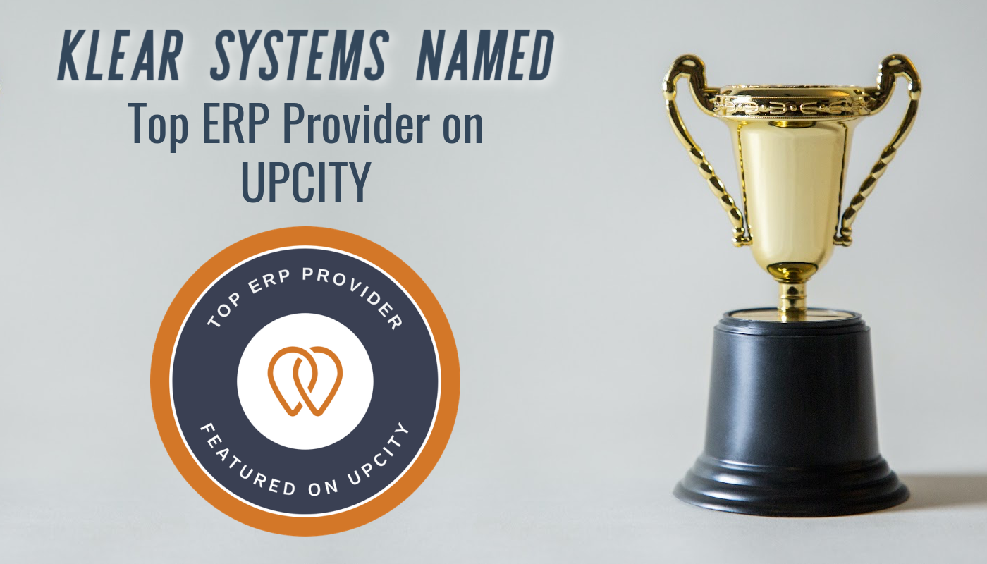 Klear Systems Named Top ERP Provider on UpCity Featured Image